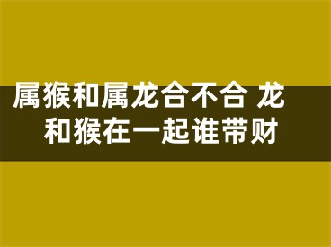 属猴和属龙合不合 龙和猴在一起谁带财
