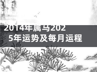 2014年属马2025年运势及每月运程