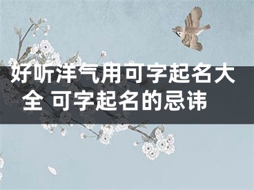 好听洋气用可字起名大全 可字起名的忌讳
