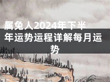 属兔人2024年下半年运势运程详解每月运势