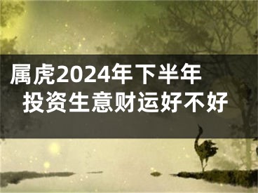 属虎2024年下半年投资生意财运好不好