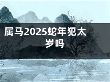 属马2025蛇年犯太岁吗