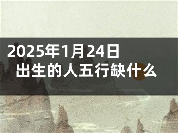 2025年1月24日出生的人五行缺什么