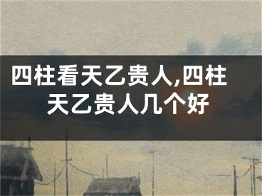 四柱看天乙贵人,四柱天乙贵人几个好