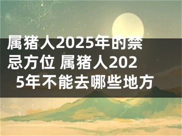 属猪人2025年的禁忌方位 属猪人2025年不能去哪些地方