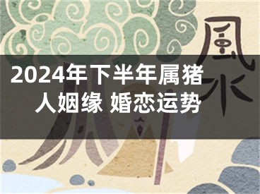 2024年下半年属猪人姻缘 婚恋运势