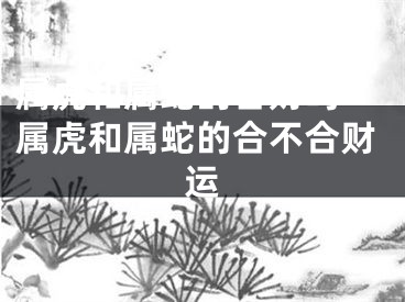 属虎和属蛇的合财吗 属虎和属蛇的合不合财运
