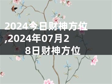 2024今日财神方位,2024年07月28日财神方位