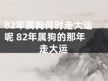 82年属狗何时走大运呢 82年属狗的那年走大运