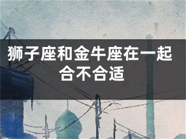 狮子座和金牛座在一起合不合适