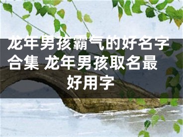 龙年男孩霸气的好名字合集 龙年男孩取名最好用字