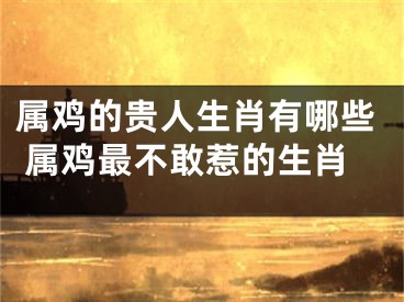 属鸡的贵人生肖有哪些 属鸡最不敢惹的生肖