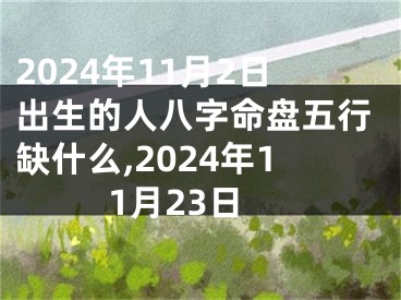 2024年11月2日出生的人八字命盘五行缺什么,2024年11月23日
