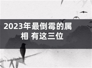 2023年最倒霉的属相 有这三位
