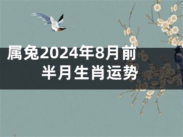 属兔2024年8月前半月生肖运势