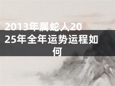 2013年属蛇人2025年全年运势运程如何