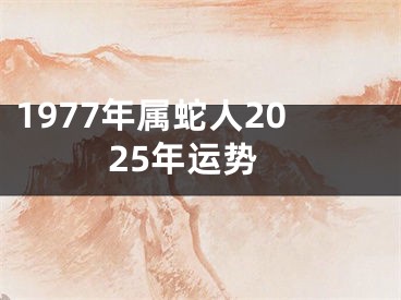 1977年属蛇人2025年运势
