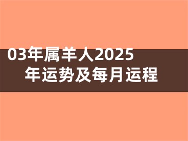 03年属羊人2025年运势及每月运程
