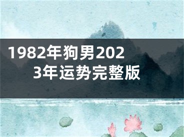1982年狗男2023年运势完整版