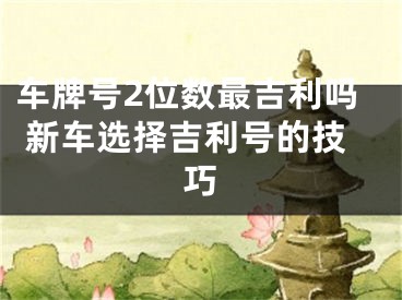车牌号2位数最吉利吗 新车选择吉利号的技巧