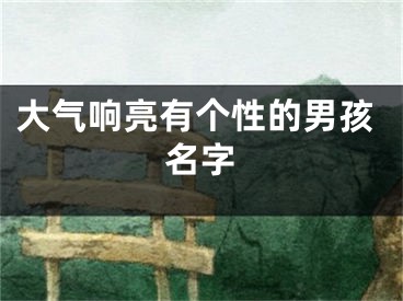 大气响亮有个性的男孩名字