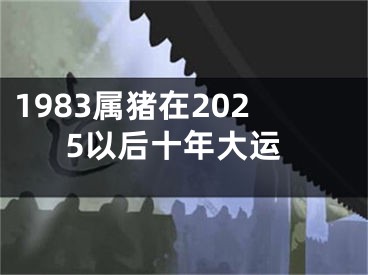 1983属猪在2025以后十年大运