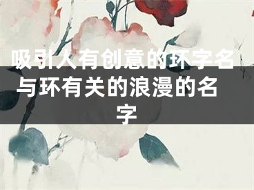 吸引人有创意的环字名 与环有关的浪漫的名字