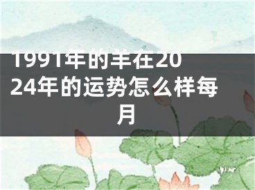 1991年的羊在2024年的运势怎么样每月