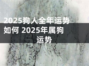 2025狗人全年运势如何 2025年属狗运势