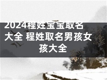2024程姓宝宝取名大全 程姓取名男孩女孩大全