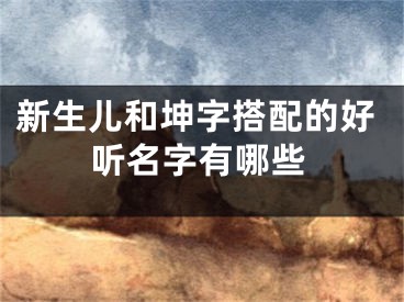 新生儿和坤字搭配的好听名字有哪些