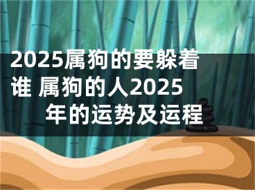 2025属狗的要躲着谁 属狗的人2025年的运势及运程