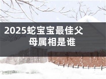 2025蛇宝宝最佳父母属相是谁