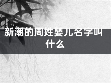 新潮的周姓婴儿名字叫什么
