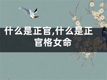 什么是正官,什么是正官格女命