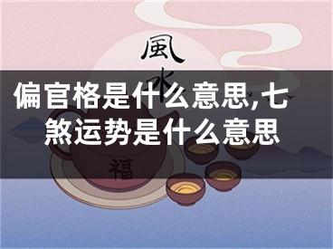 偏官格是什么意思,七煞运势是什么意思