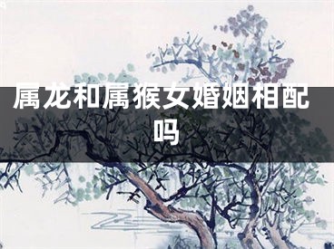 属龙和属猴女婚姻相配吗
