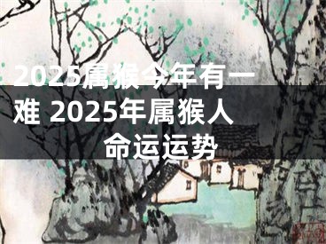 2025属猴今年有一难 2025年属猴人命运运势
