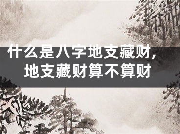 什么是八字地支藏财,地支藏财算不算财
