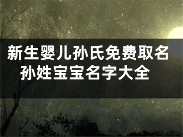 新生婴儿孙氏免费取名 孙姓宝宝名字大全