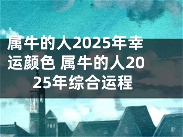 属牛的人2025年幸运颜色 属牛的人2025年综合运程