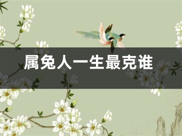 属兔人一生最克谁