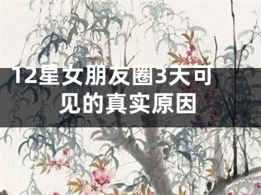 12星女朋友圈3天可见的真实原因