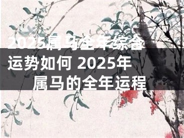2025属马全年综合运势如何 2025年属马的全年运程