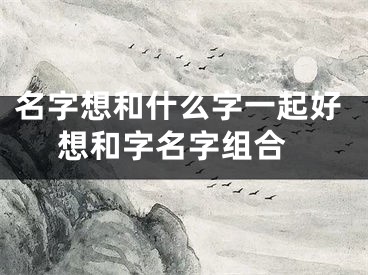 名字想和什么字一起好 想和字名字组合