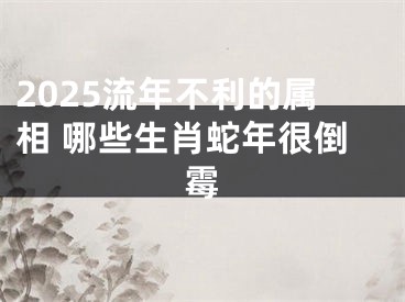 2025流年不利的属相 哪些生肖蛇年很倒霉