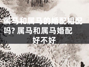 属马和属马的婚配相配吗? 属马和属马婚配好不好