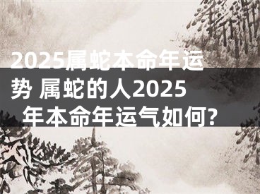 2025属蛇本命年运势 属蛇的人2025年本命年运气如何?