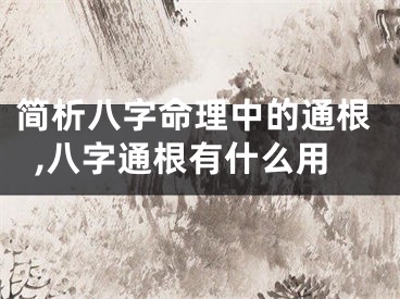 简析八字命理中的通根,八字通根有什么用