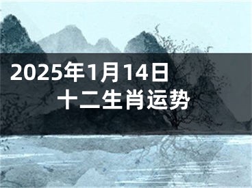 2025年1月14日十二生肖运势